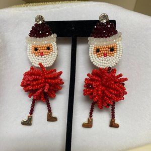 BaubleBar Santa Earrings